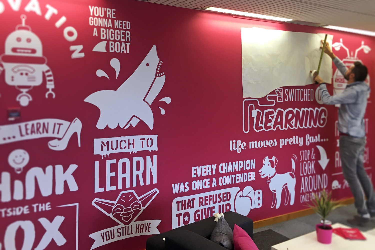 Building the Onclick Office Wall Mural