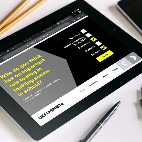 UK Feminista Sexism in Schools Tablet Elearning
